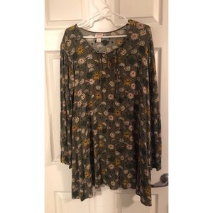 flowy boho floral shift dress